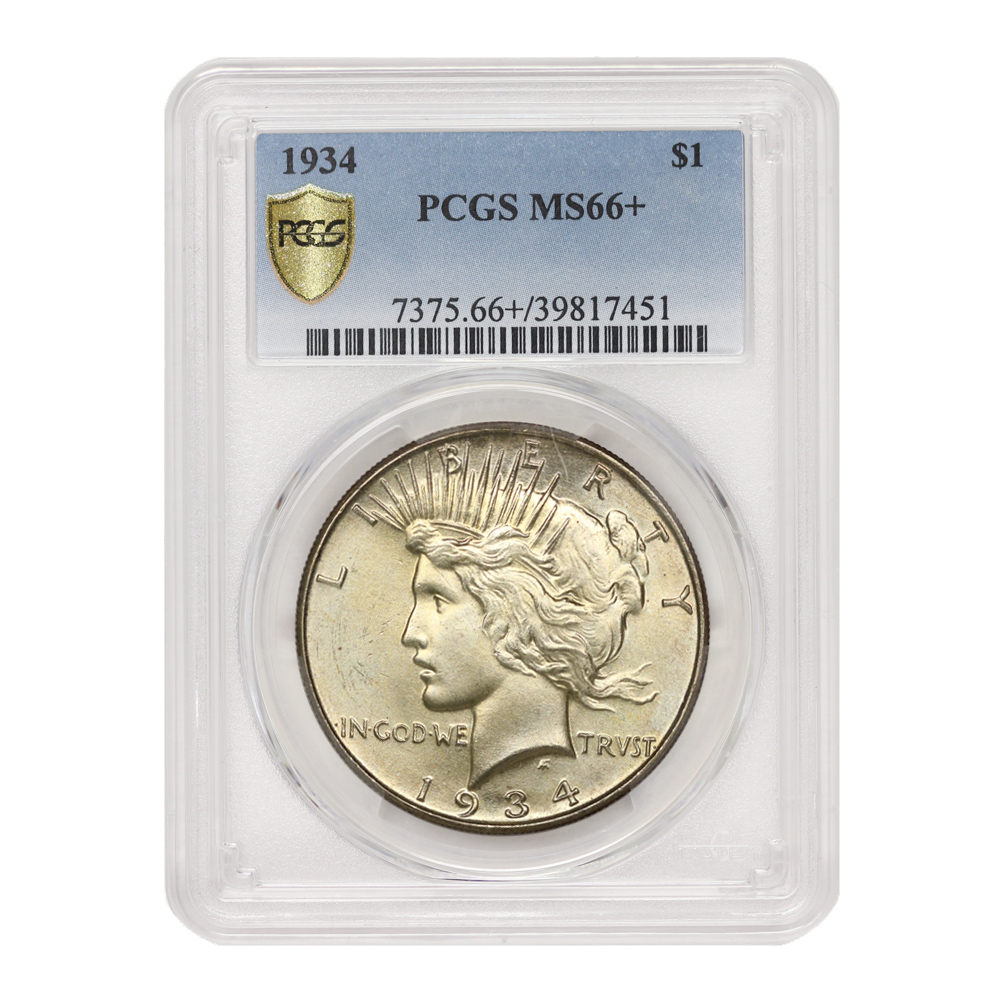 1934 $1 MS66+ PCGS