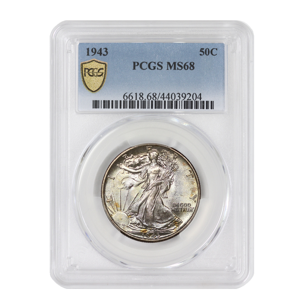 1943 50C MS68 PCGS